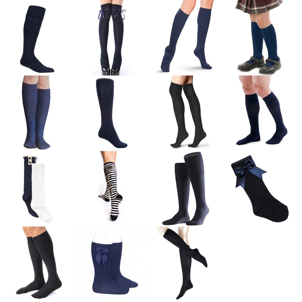 knee high navy socks